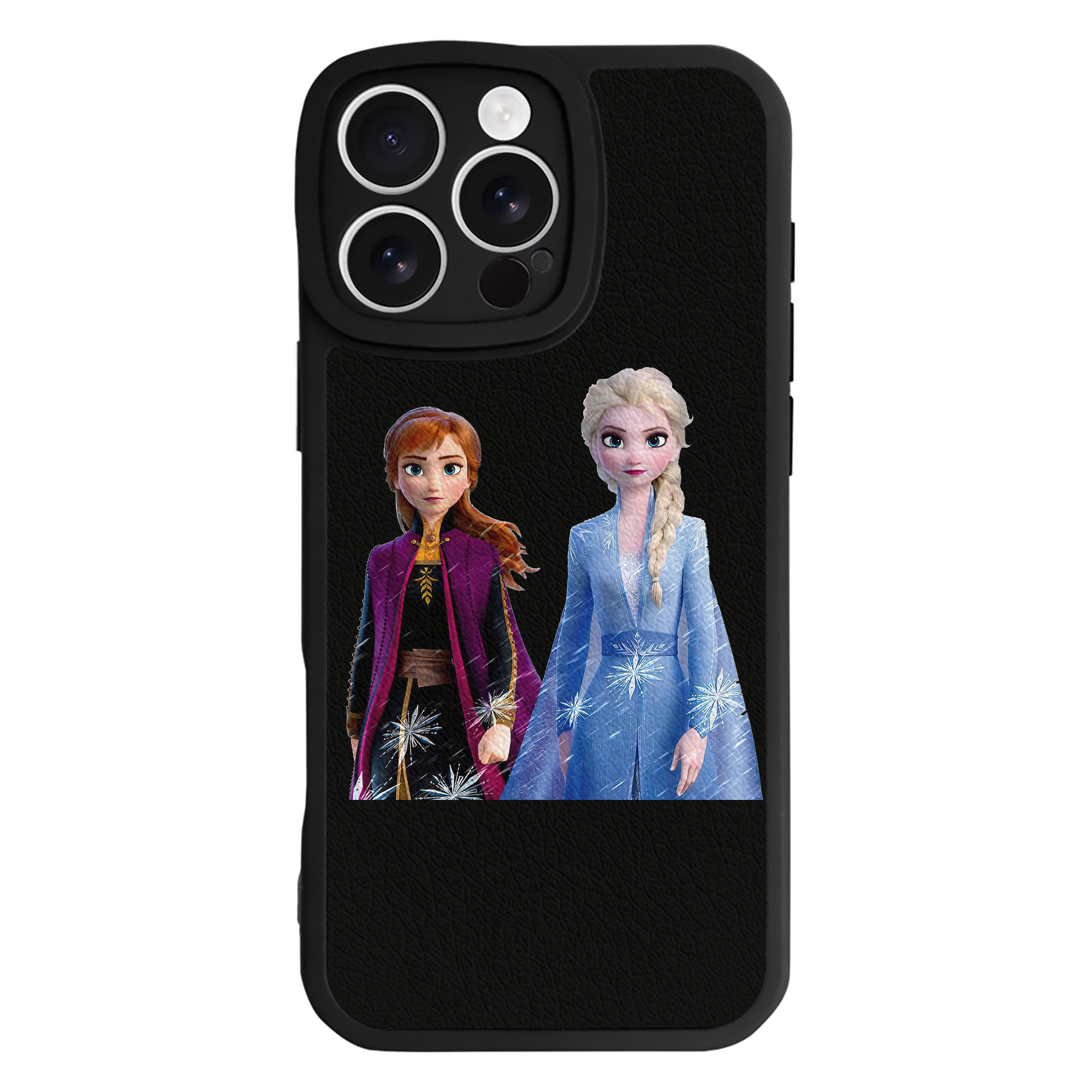 （画像用） アナと雪の女王 アンナ エルサ Frozen Anna Elsa 【iPhone 16シリーズ対応】シリコンスマホケース（レザー調） 材質：シリコン